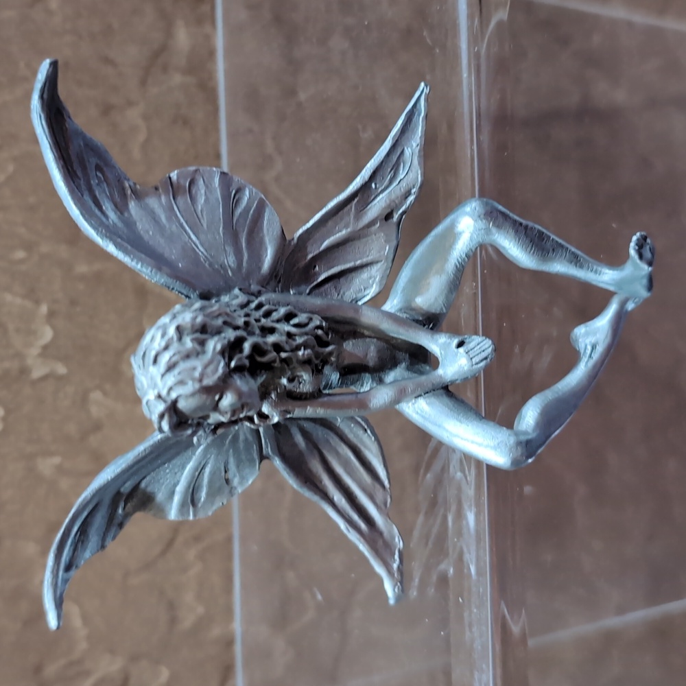 Vintage Star Liana York Sitting Fairy Pose In Pewter Gallo 1992